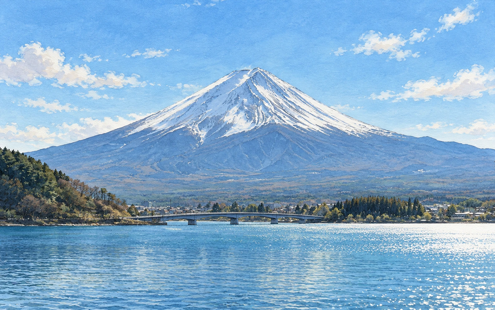 日本地标艺术插图